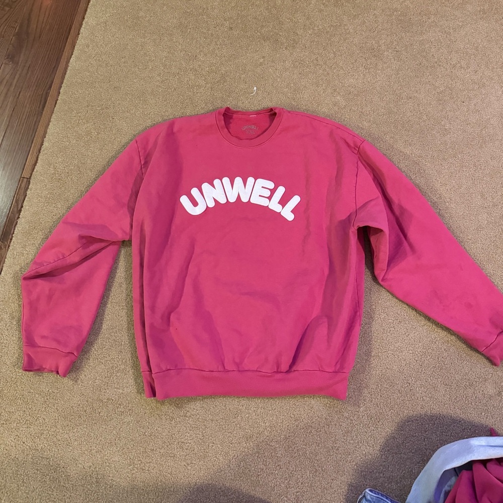 Pink 'Unwell' Sweatshirt. Call Her Daddy XXL